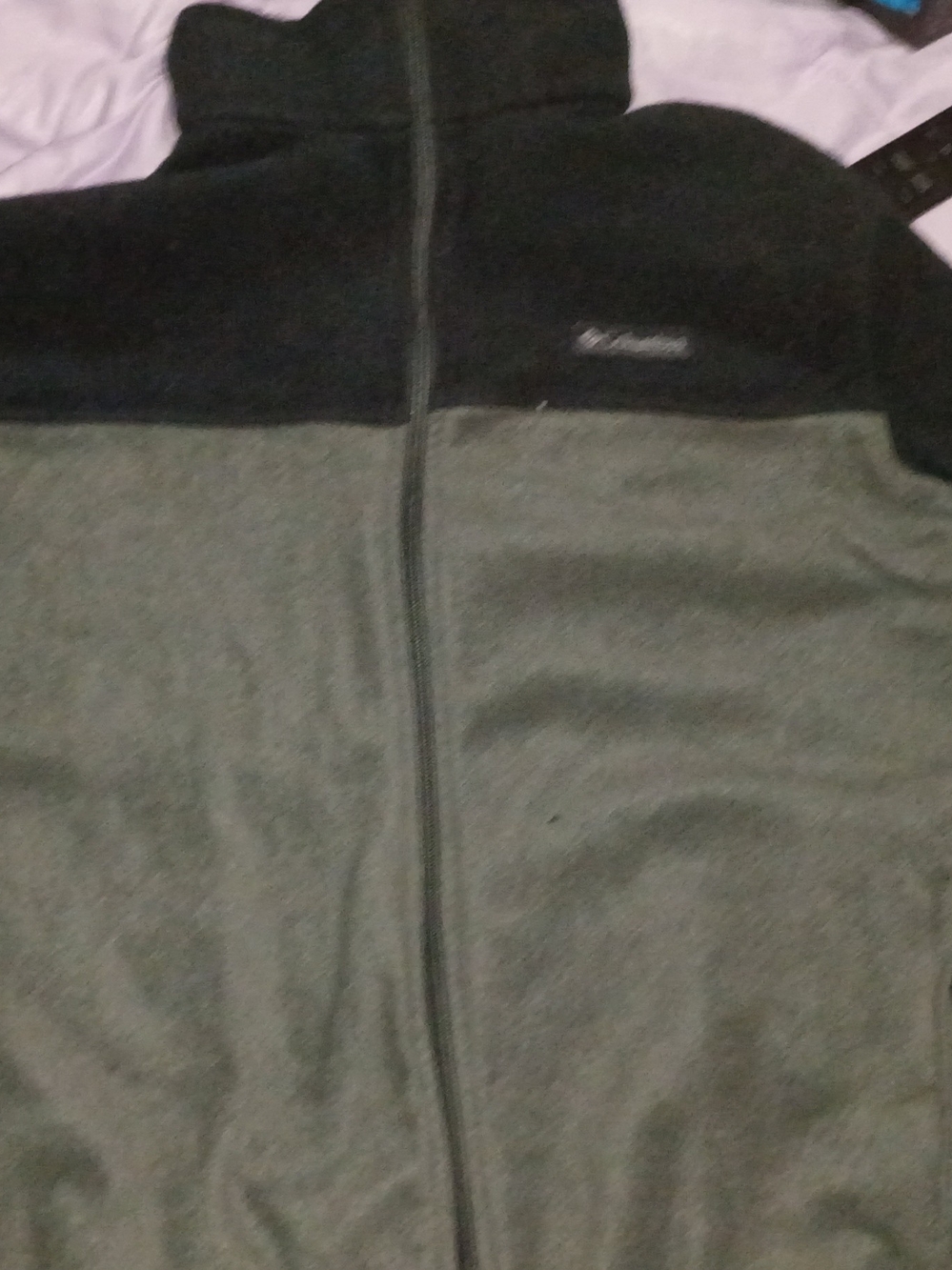 Columbia Men's Two-Tone Black and Gray Full-Zip Performance Jacket
